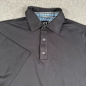 FootJoy Golf Performance Polo Shirt Mens Stretch Black Size Medium